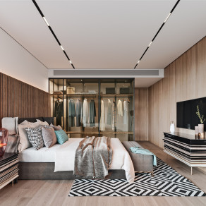 现代卧室 双人床